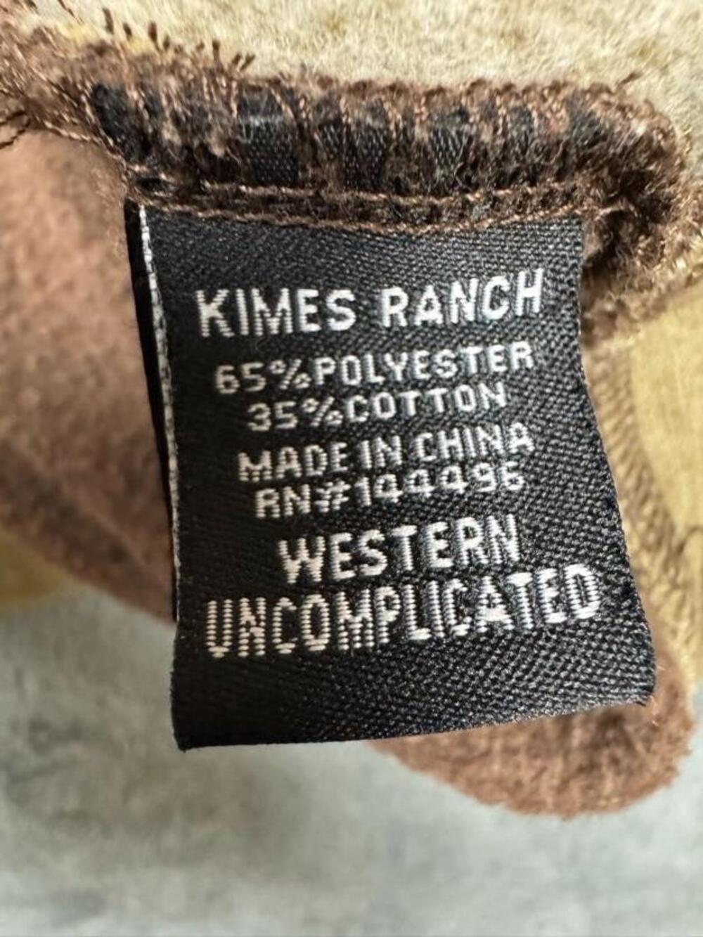 Kimes Ranch Hoodie Mens L Brown Tan Fleece Pullover Western Logo Kangaroo Pocket - Picture 6 of 7